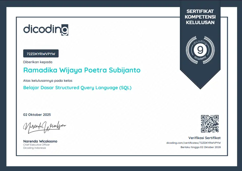 Belajar Dasar Structured Query Language (SQL)