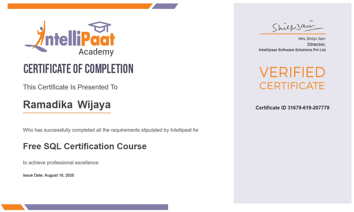 SQL Certification Course